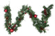 Pre-Decorated Holly Berry Pine Cone Twig and Ball Artificial Garland, 6'