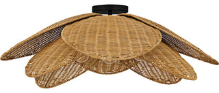 Willa Four Light Semi-Flush Mount in Matte Black