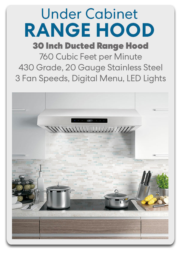 30" Gas Range 4 Piece Stainless Steel Package Range Hood Dishwasher Refrigerator