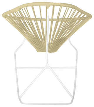 Acapulco Indoor/Outdoor Handmade Rocker, Ivory Weave, White Frame