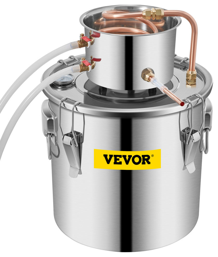 Alcohol Still Water Alcohol Distiller Copper Tube With Circulating Pump, 8 Gallon