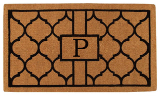 Pantera Monogram Doormat, Extra-Thick 3'x6', Letter P