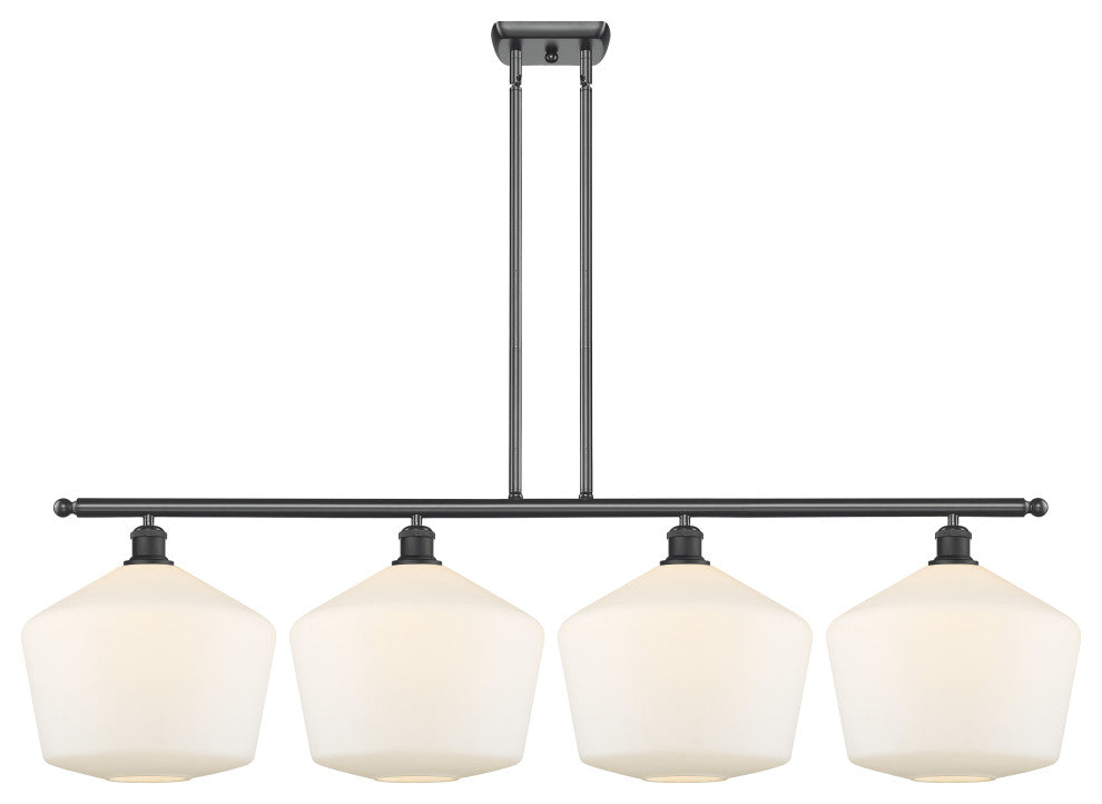 Innovations 516-4I-BK-G651-12-LED 4-Light Island Light, Matte Black