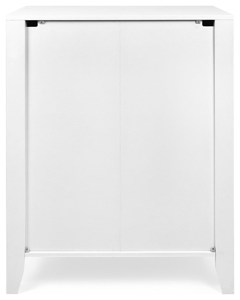 Cleary Contemporary Faux Wood 4 Drawer Dresser, White