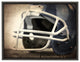 Sylvie Football Helmet Framed Canvas by Shawn St. Peter, Gray 18x24