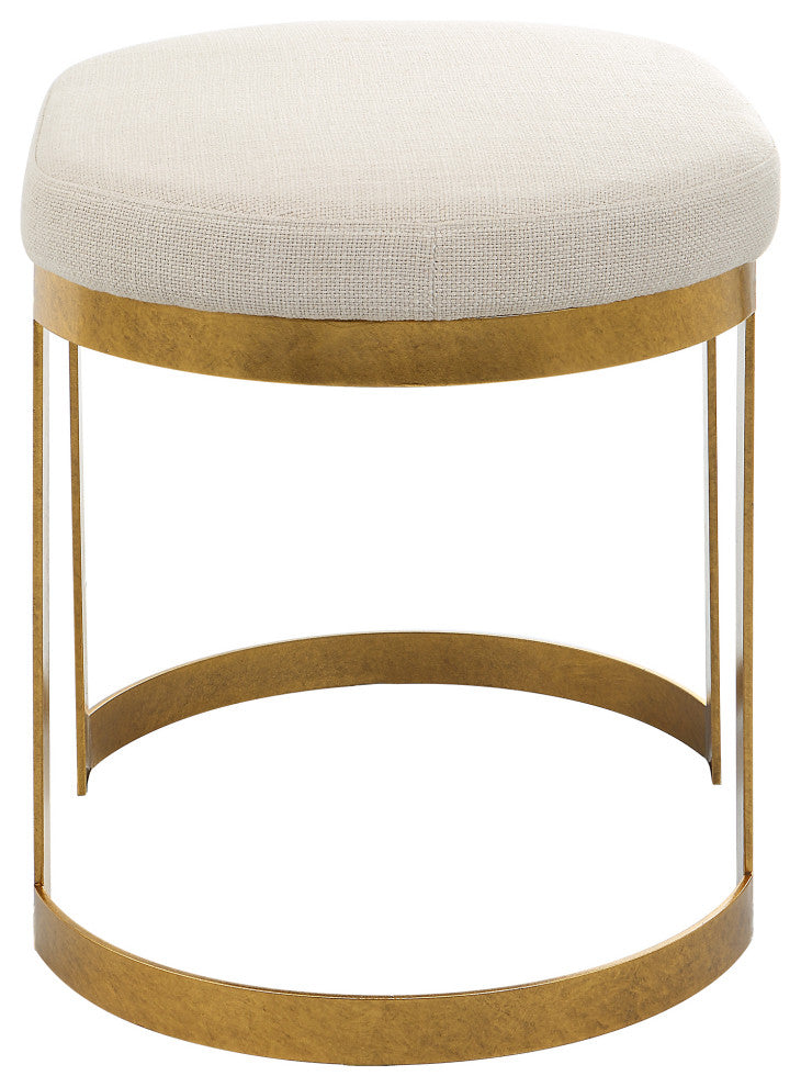 Uttermost Infinity Gold Accent Stool