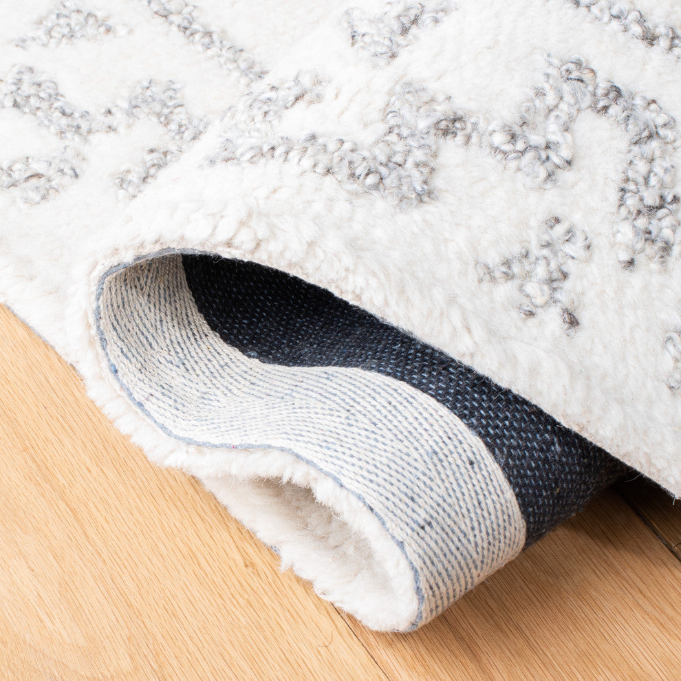 Safavieh Himalaya Collection CSB205F Rug, Ivory/Grey, 9' X 12'