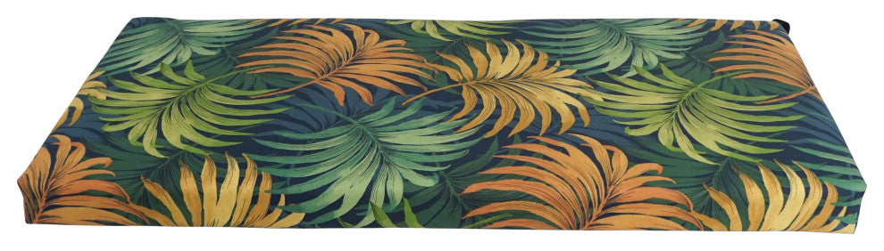 45"X19" Patterned Outdoor Spun Polyester Loveseat Cushion, Laperta Monsoon