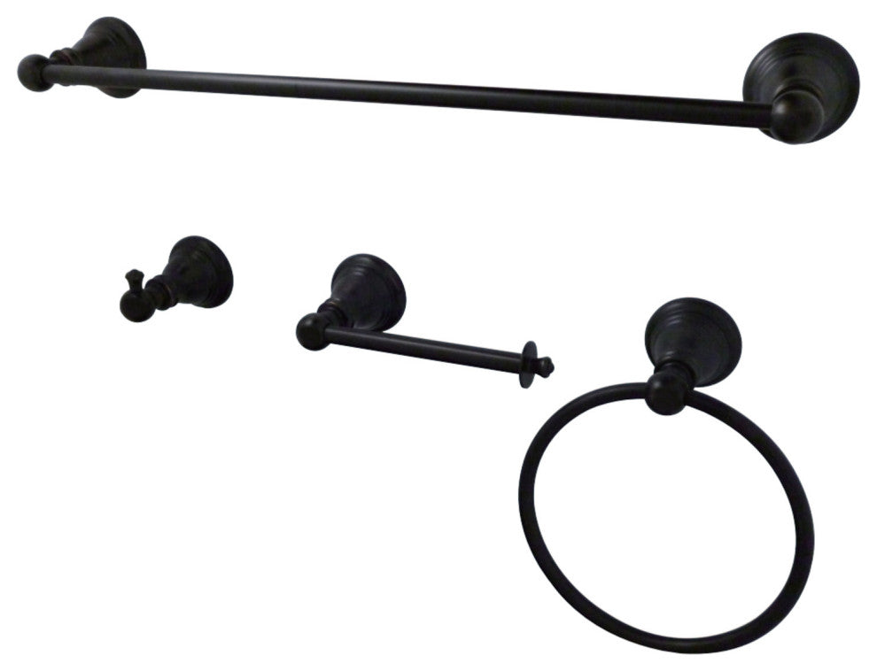 Kingston Brass 4-Piece Bathroom Accessory Set, Oil Rubbed Bronze
