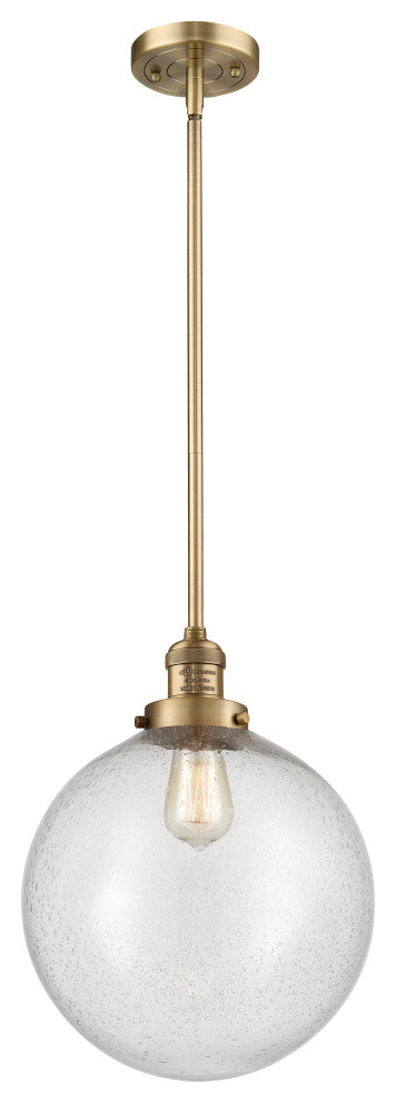 Beacon Mini Pendant, Brushed Brass, Seedy