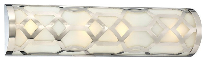 Crystorama 2264-PN-LED, 1-Light Bathroom Vanity, Polished Nickel