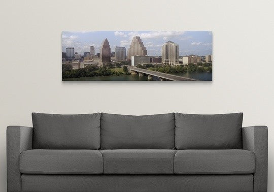 "Austin Skyline w/ Town Lake Texas" Canvas Art, 60"x20"x1.25"