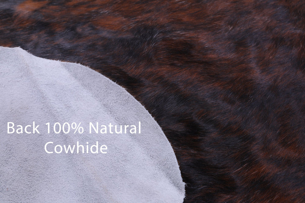 7' 7" X 6' 5" Natural Cowhide Rug C1782
