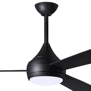 Donaire Paddle Fan Integrated LED, Matte Black, Matte Black Blades
