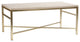 SEI Furniture Orinda Metal Coffee Table in Travertine