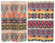 6' Tall Double Sided Ikat Canvas Room Divider