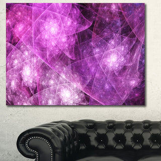 Pink Rotating Polyhedron, Abstract Canvas Art Print, 40x30