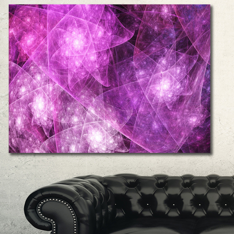 Pink Rotating Polyhedron, Abstract Canvas Art Print, 40x30