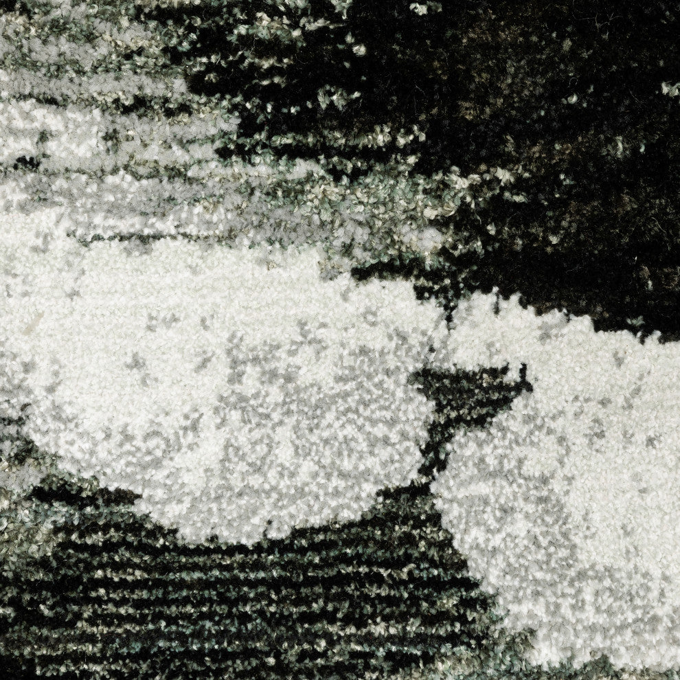 Elements Misty Shadows Charcoal/White Area Rug, 1'10"x3'2"