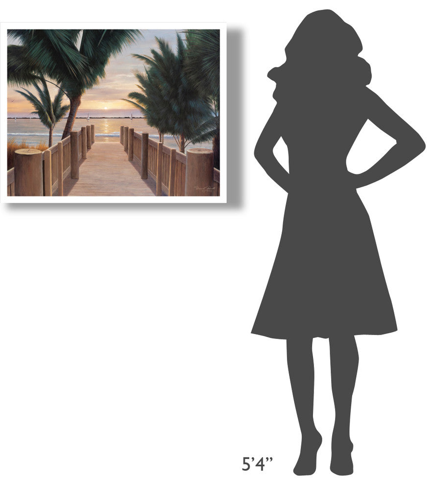 "Palm Promenade" Digital Paper Print by Diane Romanello, 34"x26"