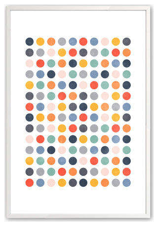 Opaque White 24" x 36" Symphony of Circles Framed Print