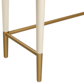 Penelope Cream Vegan Leather Wrapped Vanity Desk - Cream