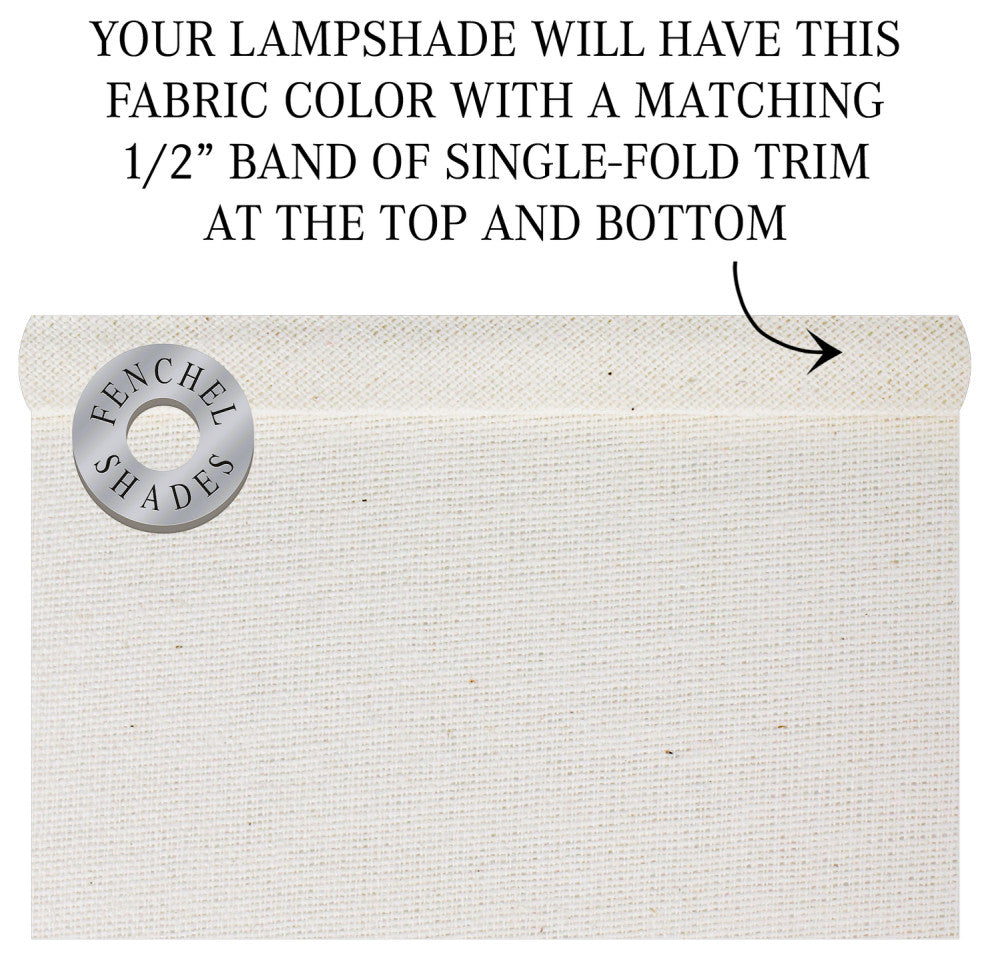 FenchelShades Round Lampshade 10"x20"x14", Linen Beige Homespun