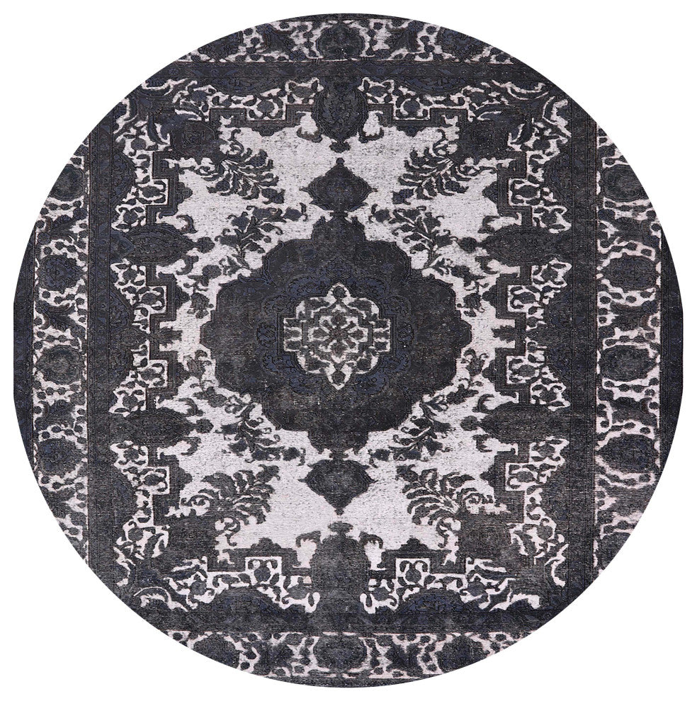Ahgly Company Indoor Round Mid-Century Modern Area Rugs, 4' Round