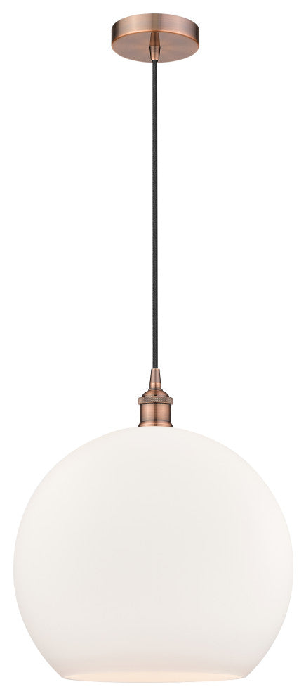 Innovations 616-1P-AC-G121-14 1-Light Pendant, Antique Copper