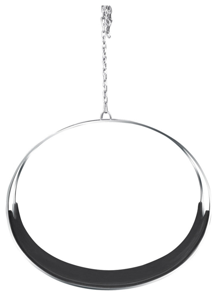 Fine Mod Imports Ring Hanging Chair, Black