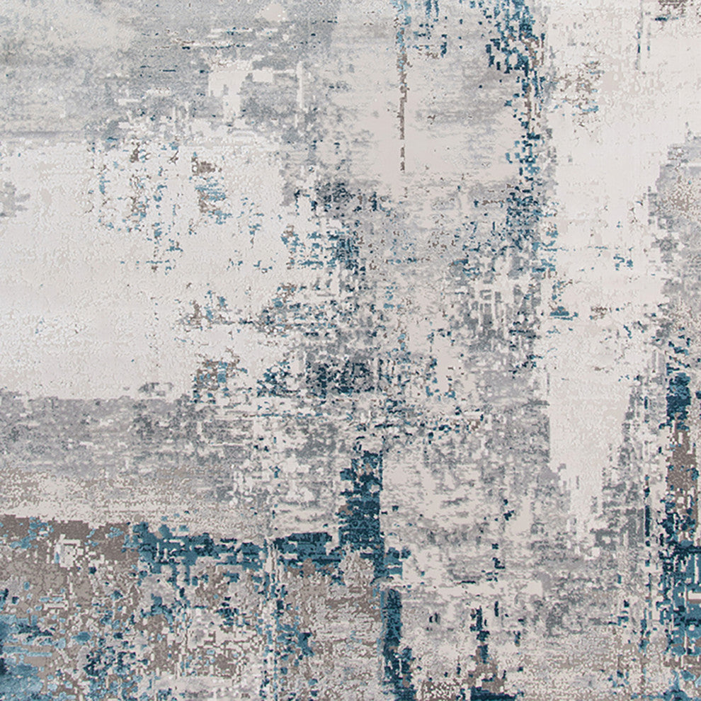 Venice Dacono Runner, Gray, 3' x 9'10", Abstract