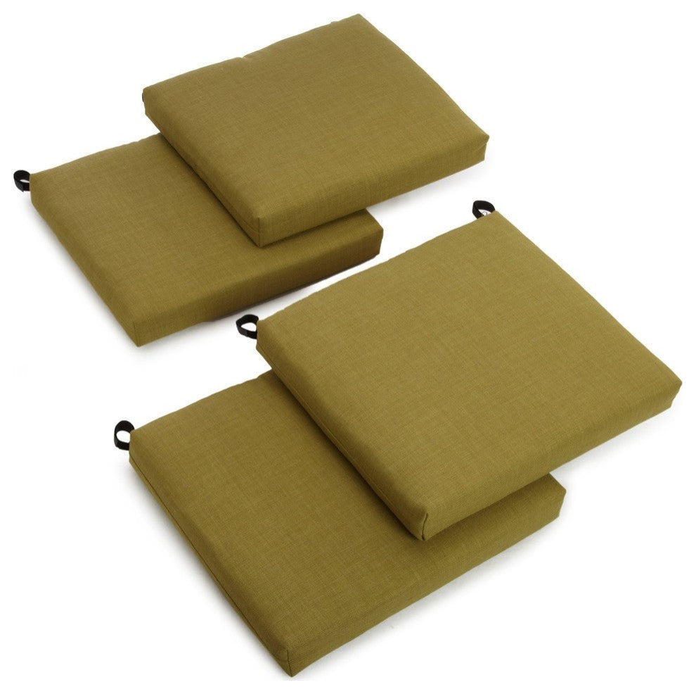 20"x21" Spun Polyester Chair Cushion, Set of 4, Olive