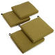 20"x21" Spun Polyester Chair Cushion, Set of 4, Olive