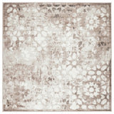 Unique Loom Brown Larvotto Sofia 6' 0 x 6' 0 Square Rug