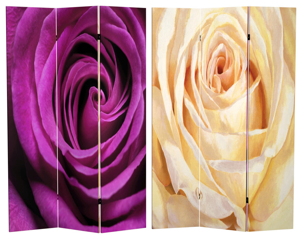 6' Tall Double Sided Roses Room Divider