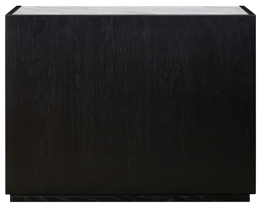 Liguria Night Stand 2 Drawers, Black