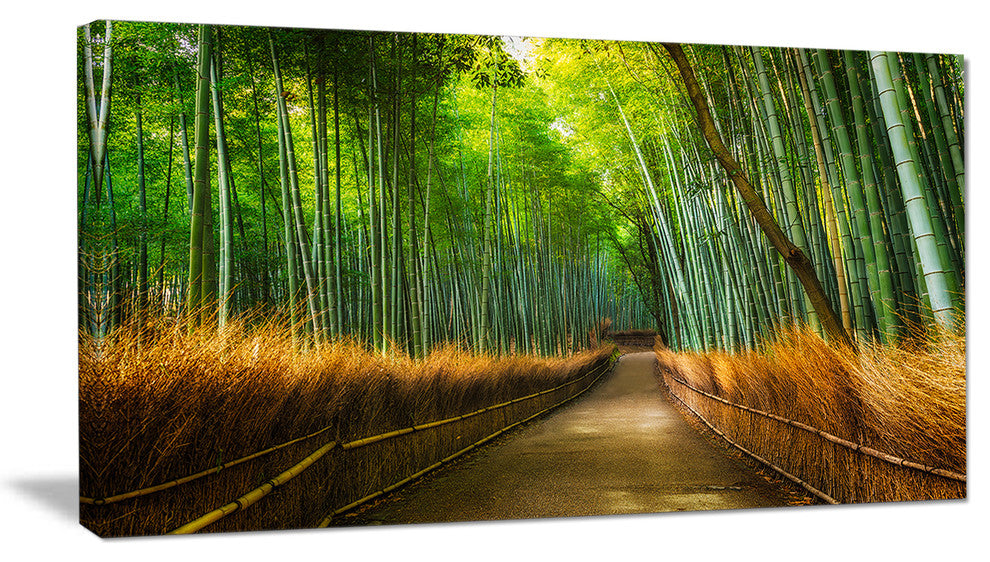 "Arashiyama Bamboo Grove Japan" Oversized Forest Wall Art, 32"x16"