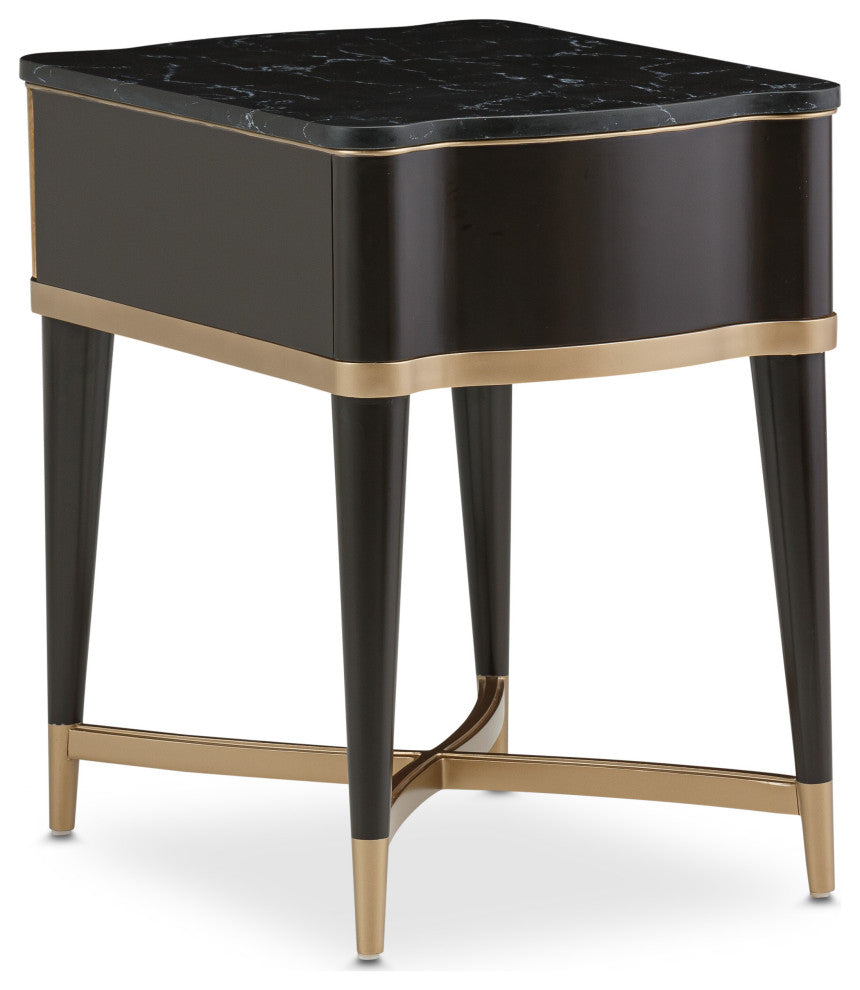 Malibu Crest End Table - Crotch Mahogany