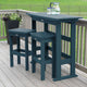Lehigh 3 Piece Balcony Set, Nantucket Blue, Bar Height