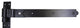 Cranked Bands And Hooks, Black, 8", Pair