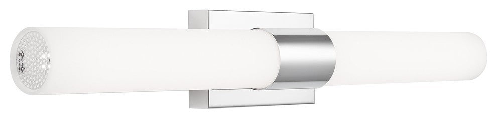 Perpetua LED 30" Bathroom Vanity Light With End Caps, Polished Chrome