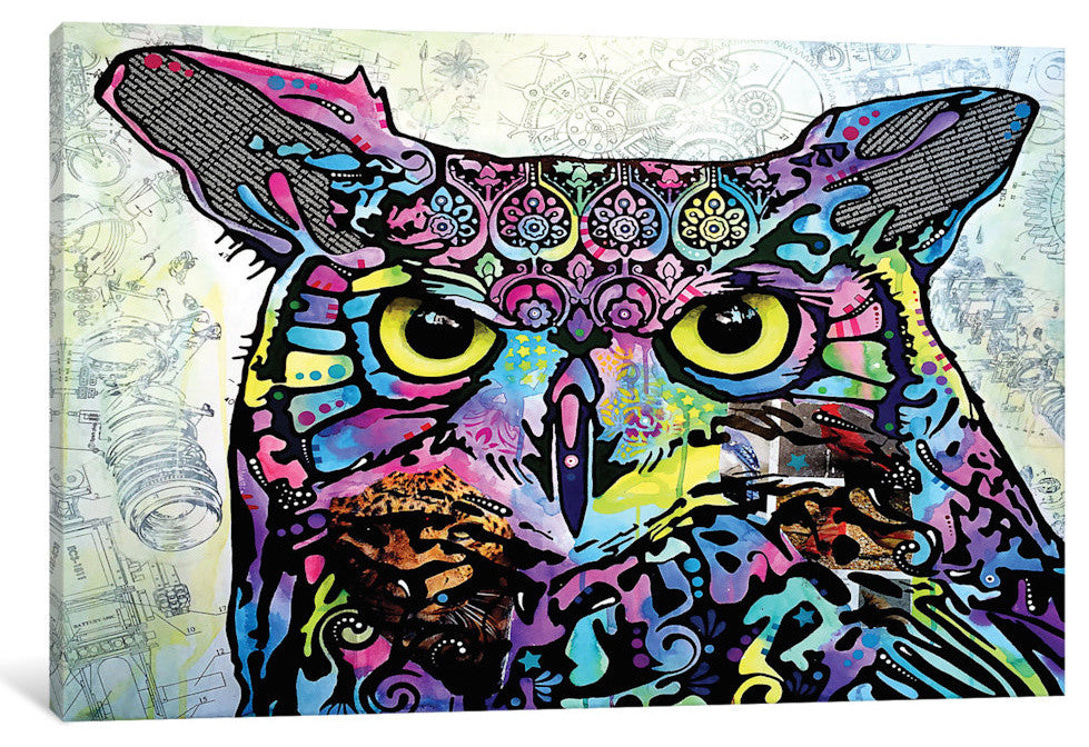 "The Owl" by Dean Russo, 26x18x1.5"