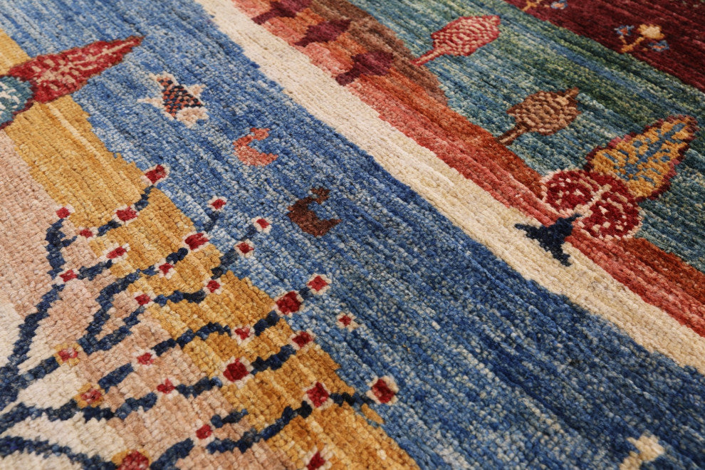 2' 10" X 4' 1" Handmade Tribal Persian Gabbeh Wool Rug Q10712