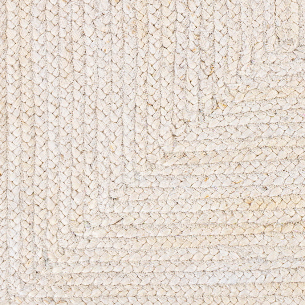 Natural Braids Cottage Area Rug, White, 10'x14'