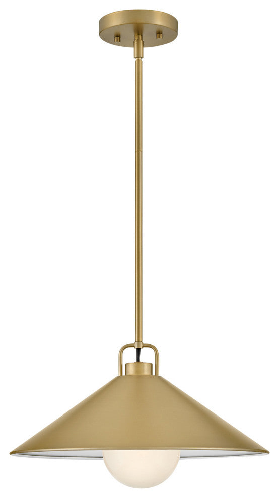 Lark Milo 16" Pendant Light, Lacquered Brass
