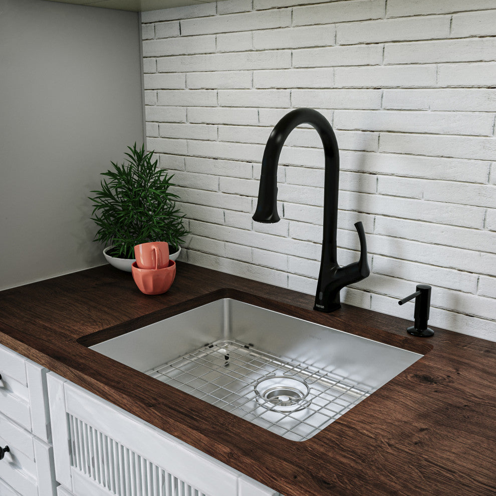 Karran NC-425 23" Undermount Single Bowl Stainless Steel Kitchen Sink