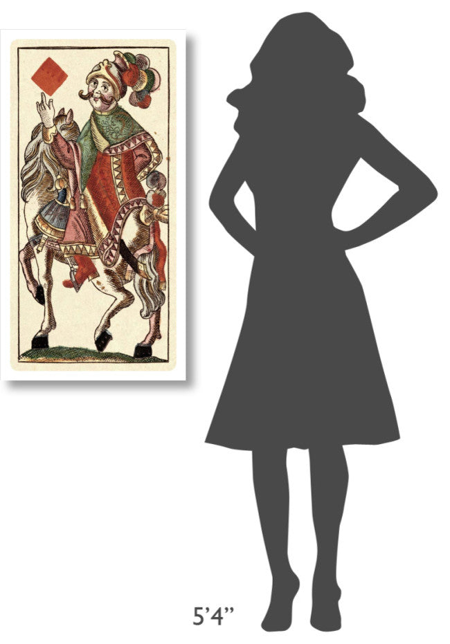 "Knight of Diamonds (Bauern Hochzeit Deck)" Paper Art, 20"x38"