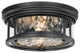 Zlite 493F2-MB 2-Light Flush Mount, Inner Clear Water & Outer Clear