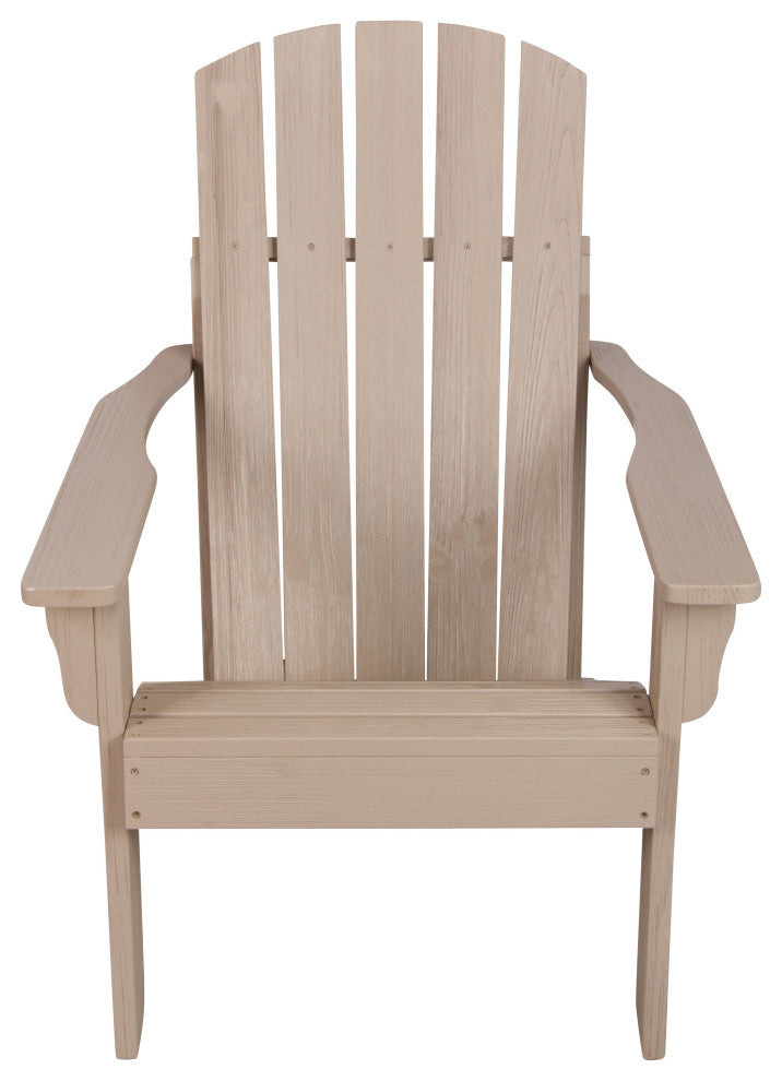 Shine Company 4626Gs Mid-Century Modern Adirondack Chair, Graystone