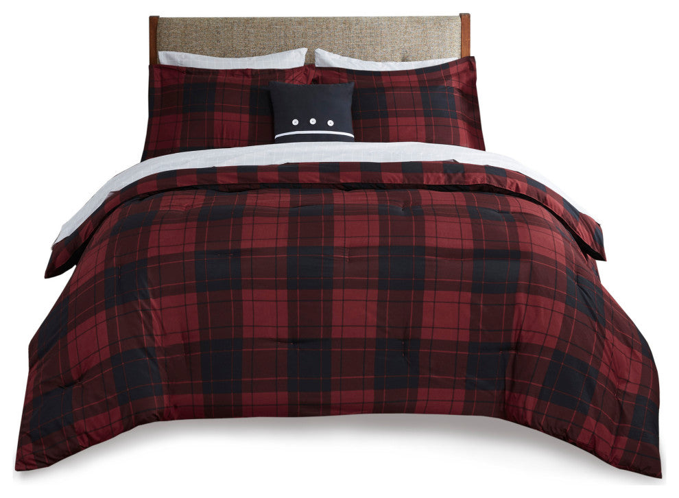 Madison Park Essentials 8 Piece Reversible Comforter Set Bed Sheets, Cal King
